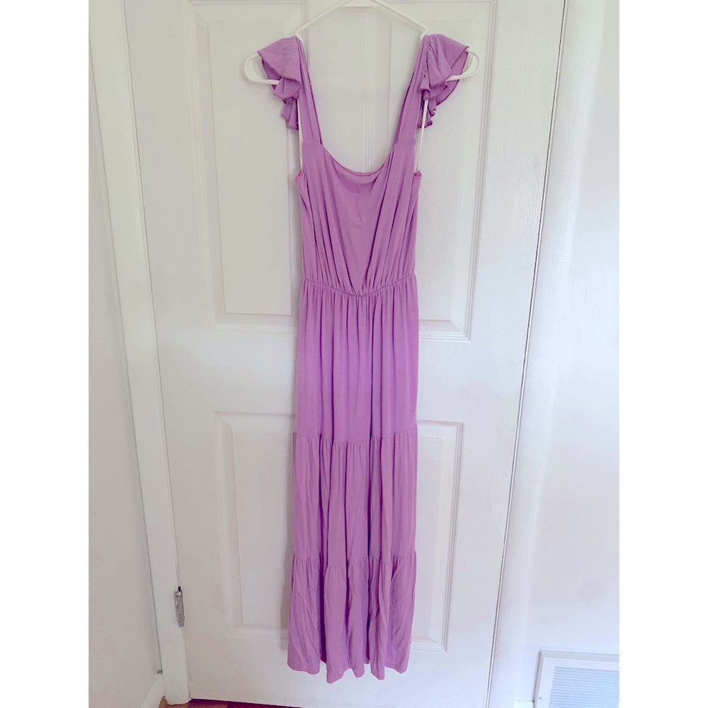 Lilac Flowy Maxi Dress